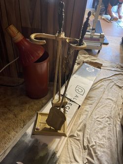 Fireplace tool set antique