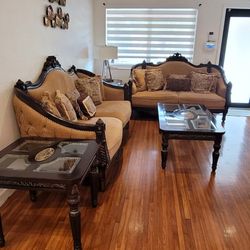 Vintage Oak Living Room Set