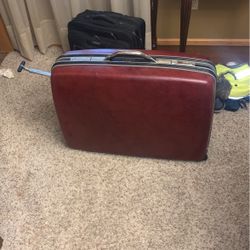 *AUTHENTIC* VINTAGE (1960s) Samsonite Rolling Suitcase Luggage 