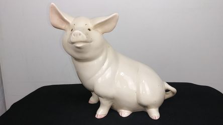 Vintage porcelain little white pig by disign