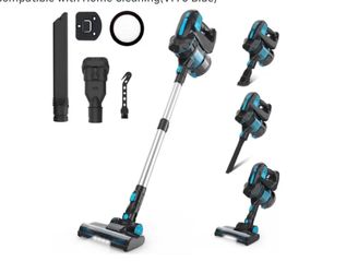 INSE V770 Cordless Stick Vacuum Compatible with Cleaner - 20KPa Suction, 45min Runtime, 6-in-1 Handheld Design Compatible with Home Cleaning(V770 Blue