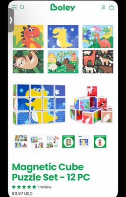 Boley Magnetic Cube Puzzle Set 12 PC