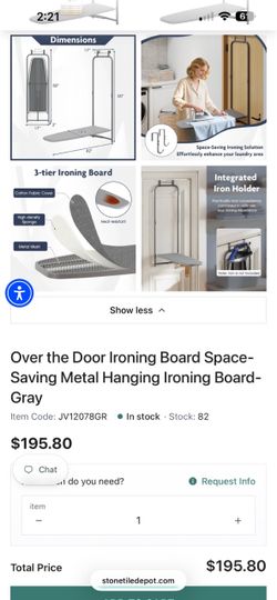 Over the door Ironing Board - New Open Box