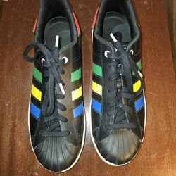 Originals SUPERSTAR OT TECH SHOES - Core Black/Cloud White/Blue - Size: 11