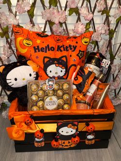 Hello kitty spooky basket