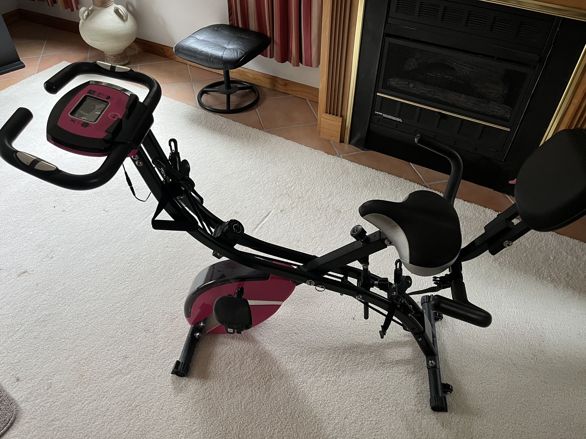 Foldable Stationary Exercise Bike - Like New !