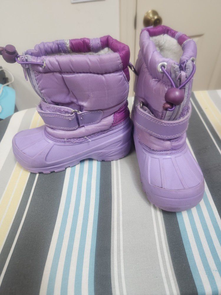 Kids Purple Snow Boots 