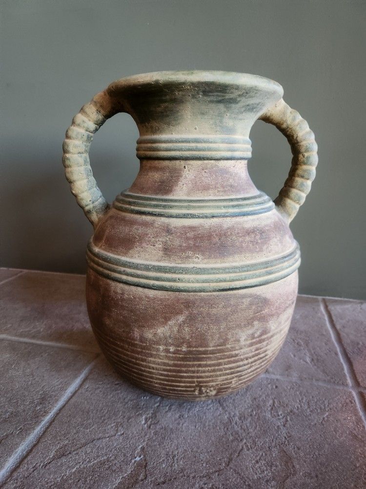 Ceramic Pot Vase with Handles