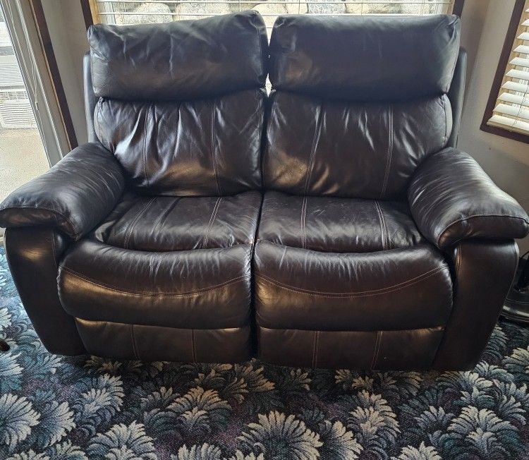 Leather Recliner Sofa Set