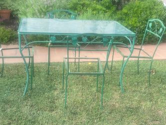 Vintage wrought iron set