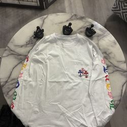 White Multi Cross Color Chrome Shirt