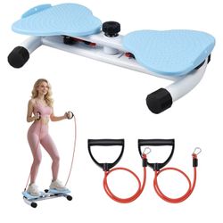 Waist Twister Machine, Ab Twister Board with Resistance Bands - 300 lbs Capacity Home Exercise Equipment for Belly Fat, Core Workout - Noiseless & Ant