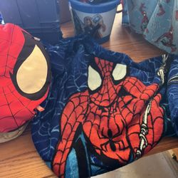 Spider-Man Pillow/Blanket , Bumblebee Backpack 