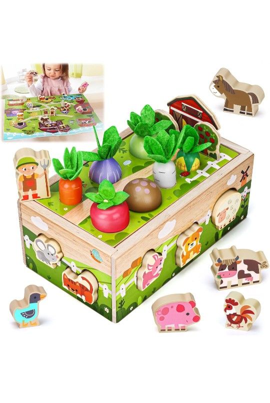 Brand New Montessori Wooden Sensory Toddler Toys: Toy for 1 Year Old Boys Girls Birthday Gifts | 1st One First Birthday Gift for 1 Year Old Girl Boy,