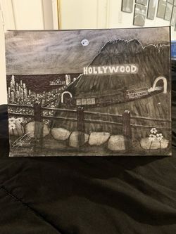 Hollywood City and train painting