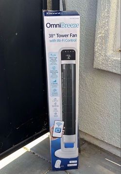 OmniBreeze Tower Fan with Internal Oscillation and Wi-Fi