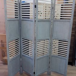 4 panels wood room divider (64"W×67"H)