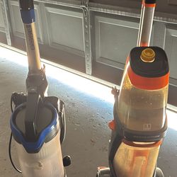 Carpet cleaner with attachments and vacuum cleaner Bissell brands sale together
