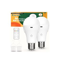 Neporal MagicGlow Rechargeable Light Bulbs with Remote