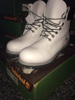 TIMBERLAND 6 inch PANEL BOOTS WHITE SIZE 8 MENS 9.5 women's $140. Air jordan retro 1 retro 11 curry foamposite KD yeezy