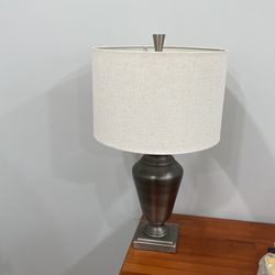 Silver gray lamp With Shade