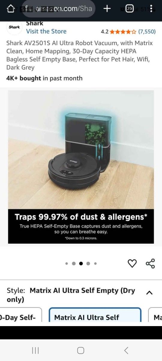 NIB Shark Automatic Vacuum