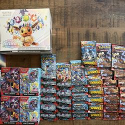 Pokemon Sealed Lot (Prismatic Evolutions, Destined Rivals, Journey Together, Stellar Crown)