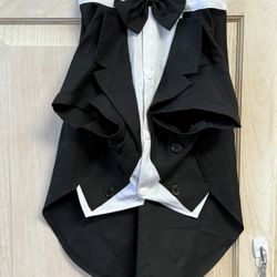 NEW Halloween Dog Tuxedo Costume, Size L For Wedding Attire or Halloween #2