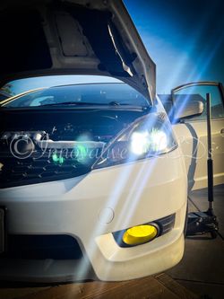 6000k Glacier White LED Headlight And 3000k Jdm Yellow LEDs Fog Lights