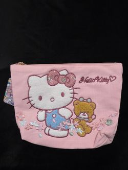 Hello kitty stitch make up bag