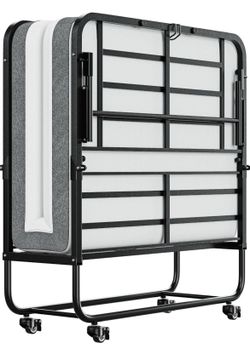New in box -Twin Folding Bed with Mattress, 75" x 38" Foldable Guest Bed