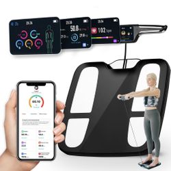 Smart Scale for Body Weight and Fat Percentage, 8-Electrode High Precision Digital Bathroom Scale