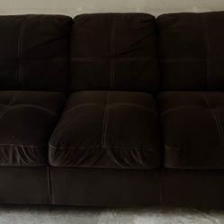 Microsuede Sofa: Measuring 83 Inch Length and 33 Inch Width