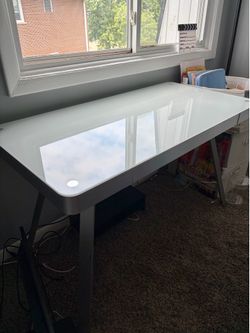 Glass top desk