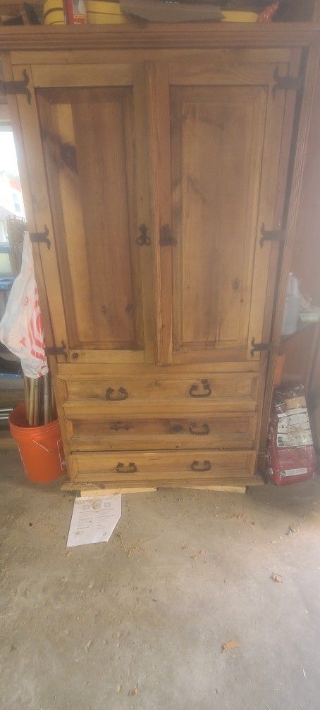Wooden Armoire For Sale.