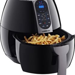 3.7-Quart Programmable Air Fryer with 8 Cook Presets, in Black
