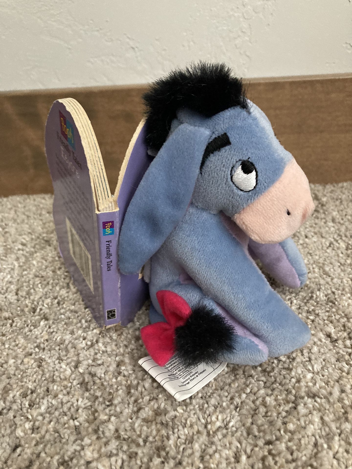 Disney Eeyore Stuffed Animal/book