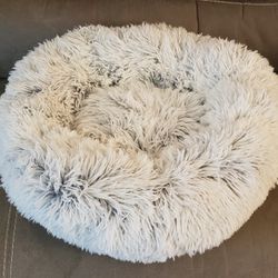 Anti-Anxiety Calming Donut Cat Dog Bed, Faux Fur Size Small Medium NEW!
