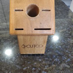 Cutco Galley Knife Block 6-Slot Solid Oak