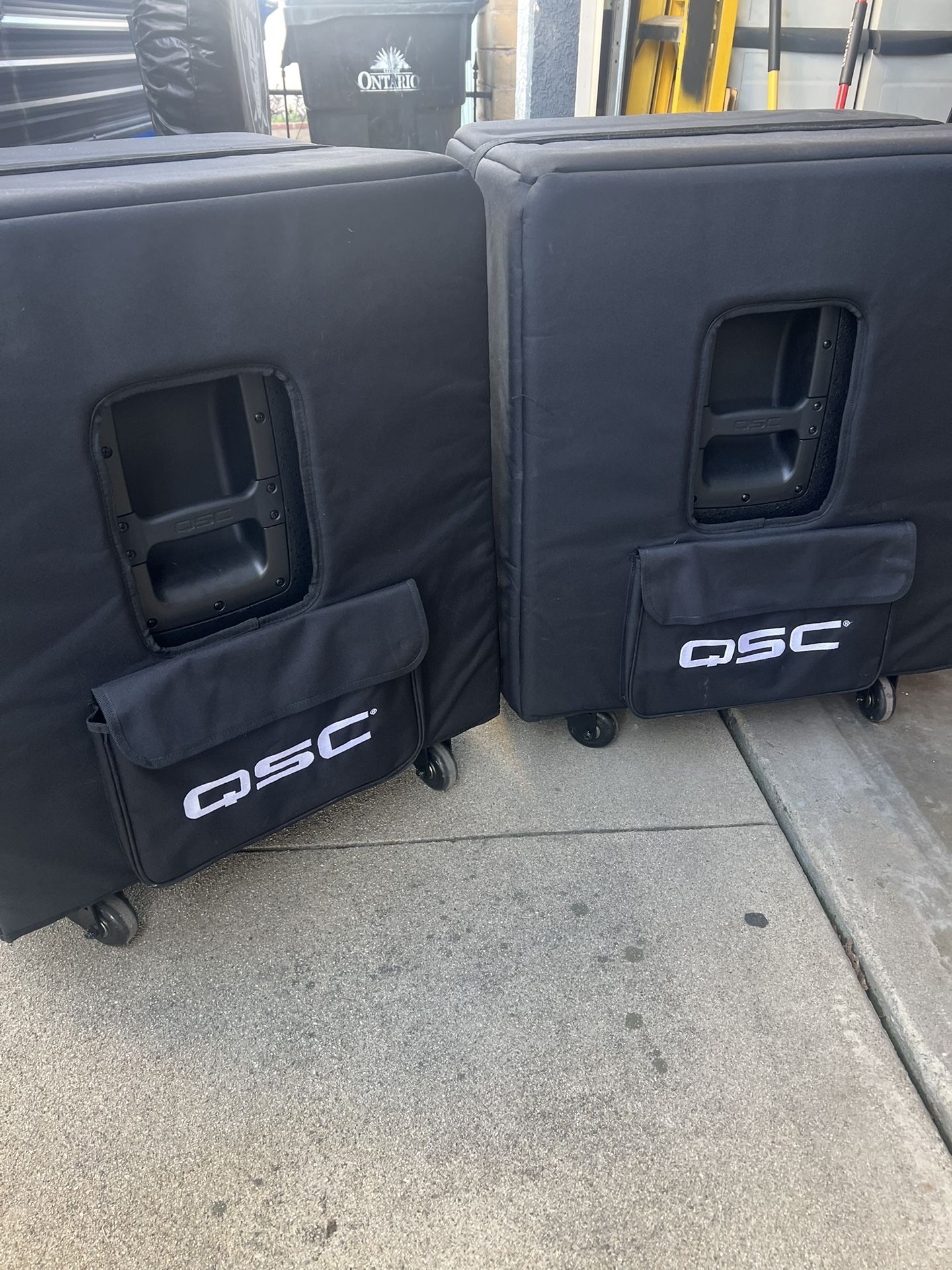 QSC KS118 Subwoofers With Covers
