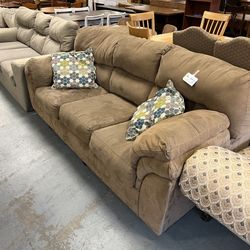 Brown Microfiber Couch (in Store) 