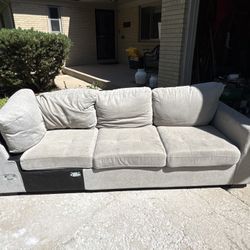 FREE Furniture Row Grey Sectional Sofa - Must Go Today 