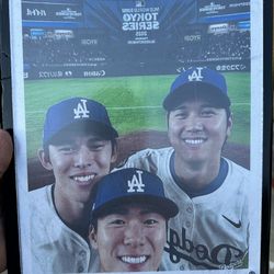 For sale wall plaque of dodgers Japanese triple threat