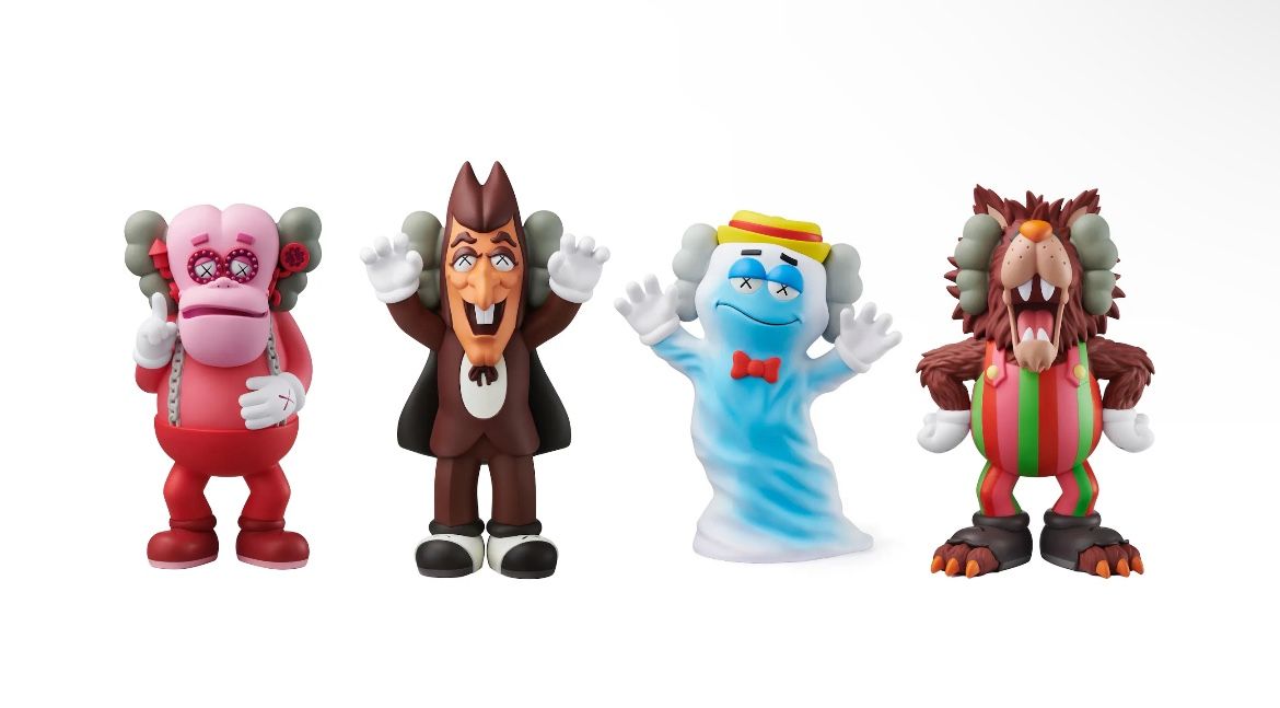 KAWS Cereal Monsters Franken Berry Count Chocula Boo Berry Frute Brute Figure Set