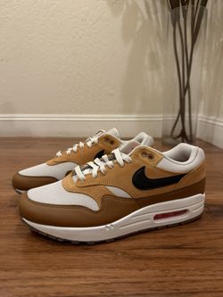 Size 9.5 - Nike Air Max 1 Essential British Tan Light Bone Black FZ5808-004