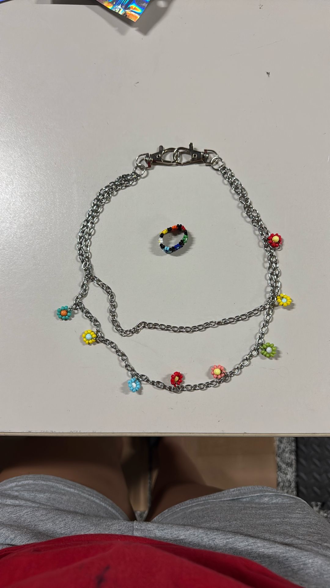 Flower Necklace And Ring