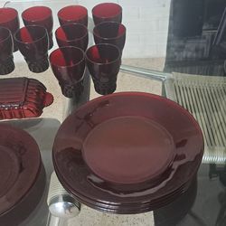 Ruby Red glassware
