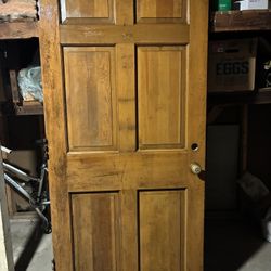 Oak Solid Wood Door, Original Vintage from 1927
