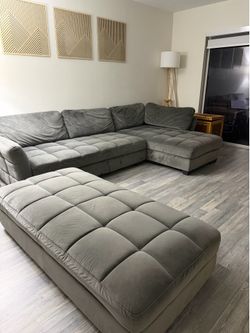 Gray Modular Sectional Sofa