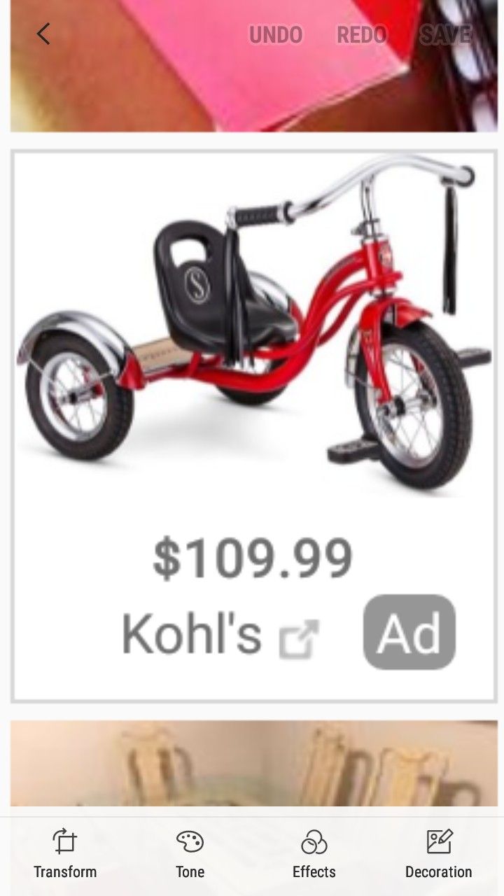 SCHWINN TRICYCLE, VINTAGE DESIGN...USED...$10...Price Firm...